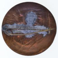 DN "IHSV (In hoc signo vinces)" zománcozott fém jelvény (26mm) T:2- hajlás, zománchiba