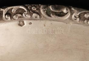 Ezüst (Ag.) óvális tálca,  jelzett, mesterjeggyel, apró hibával 51×37 cm, nettó:1396 g