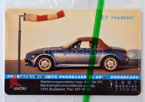 1997 BMW Z3 telefonkártya bontatlan csomagolásban
