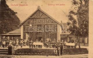 Ungvár, Uzhhorod; Széchenyi kerti pavillon, Balázs és Bergida kiadása / park restaurant (tűnyom / pinhole)