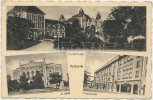 Debrecen, vasútállomás, Posta palota, színház (EB)