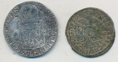 Ausztria 1695. 1kr Ag "I. Lipót" (0,7g) + 1849A 6kr Ag T:2-,3- patina
Austria 1695. 1 Kre...