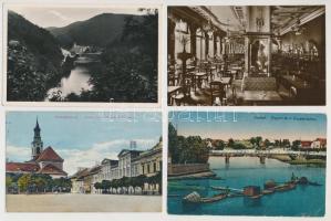 24 db db RÉGI magyar városképes lap, vegyes minőségben / 24 pre-1945 town-view postcards, mixed quality