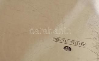 Original Wellner alpakka tálca, jelzett, 31×20 cm