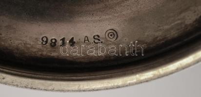 Jelzett tükör betétes alpakka aufsatz, m:14 cm, d:16 cm