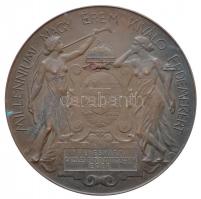 Beck Ötvös Fülöp (1873-1945) 1896. "Milleniumi kiállítás nagy érme" Br emlékérem. "MI...