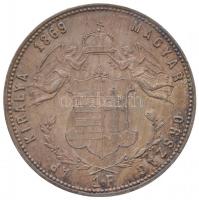 1869GYF 1Ft Ag "Ferenc József / Angyalos címer" Gyulafehérvár (12,35g) T:2 kis karc és ph....