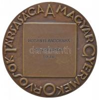 Vilt Tibor (1905-1983) 1938. "Bókay János emlékérem MDCCCCXXXVIII / A Magyar Gyermekorvosok Tár...