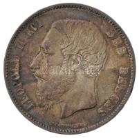 Belgium 1867. 5Fr Ag "II. Lipót" T:2- kis ph.,patina Belgium 1867. 5 Francs Ag "Leopold II" C:VF small edge error, patina