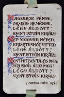 Könyvjelzők, 2db, fém és papír, 14x4cm, 9x6cm