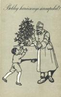 Karácsony / Christmas, Hungarian military greeting card