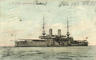 Az SMS Babenberg (Emden) csatahajó, G. Costalunga, Pola / K.u.K. Kriegsmarine, pre-dreadnought battleship