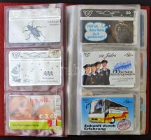 82 db külföldi, főként német és osztrák telefonkártya berakóval