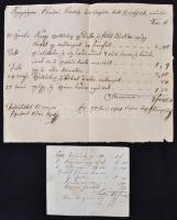 cca 1810-1840 zsadányi és törökszentmiklósi Almási Károly (1777-1847) részére kiállított különféle s...