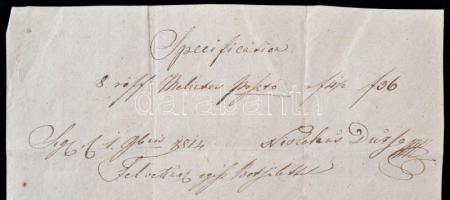 cca 1810-1840 zsadányi és törökszentmiklósi Almási Károly (1777-1847) részére kiállított különféle s...