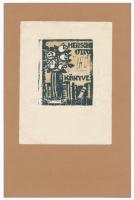 Monori Kovács Jenő (?-?): Vegyes ex libris tétel, klisék és metszetek vegyesen, egy rész dúcon jelze...