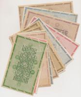 1946. 13db-os vegyes magyar adópengő bankjegy tétel T:III,III-