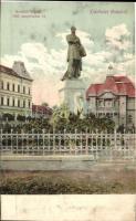 Makó, Kossuth szobor 1905 szeptember 24-én, Szentmiklóssy Ferencz amateur felvétele, kiadja Kovács Antal (ragasztónyom / gluemark)