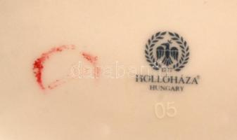 Hollóházi Jurcsák László által tervezett mintával díszített szelence, matricás, jelzett, nagyon apró...