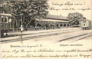 Komárom, Komárno; Jobbparti vasútállomás / railway station (EK)