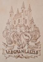 Vegyes ex libris tétel,  tusrajz és klisék, egy rész dúcon jelzett, kartonra ragasztva, 4db, különbö...