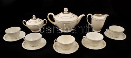 Zeh Scherzer Bavaria hiányos teás készlet,  matricás, jelzett ( csak a kiöntők),  kopott