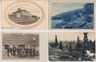 12 db RÉGI külföldi városképes lap, vegyes minőség, / 12 old European town-view postcards, mixed quality;