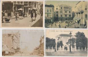 14 db RÉGI egzotikus ázsiai városképes lap, vegyes minőség / 14 old Exotic Asian town-view postcards, mixed quality;