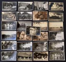 cca 1930 Ázsiai utazás fotó emlékei, Ceylon, India, Kambodzsa, 45db, különböző méretben, 7x11cm és 9...