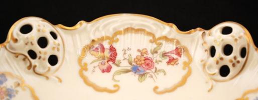 Rosenthal áttört tál, matricás, jelzett, kopott, d:19 cm