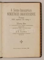 A Siesta-Szanatórum nemzetközi Sakkversenye. Budapest,1928. szeptember 20 - október 1. Maróczy Géza közreműködésével szerk. Chalupetzky Ferenc és Tóth László. Az előszót írta J[osé] R[aul] Capablanca, a bevezető megnyitáselméleti tanulmányt Müller H. Kecskemét, 1929, Magyar Sakkvilág. Foltos egészvászon kötésben