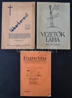 1934-38 Cserkész újságok: Kiscserkész, Vezetők Lapja, Táborkereszt, 3db