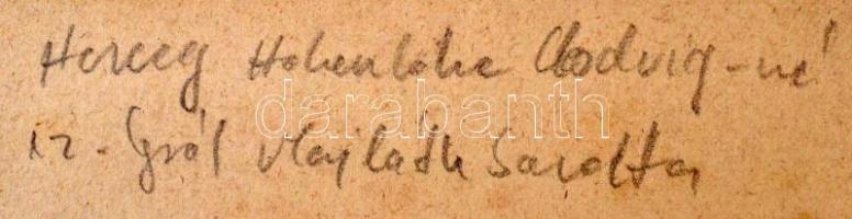 1917 Hohenlohe-Waldburg Klodvigné Majláth Sarolta grófnő (1856-1928) portréja, Szenes Koller utóda b...