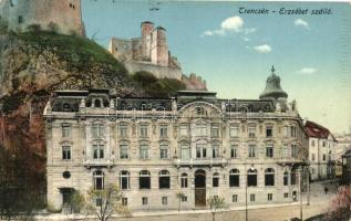 Trencsén, Trencín; Erzsébet szálló, vár / hotel and castle