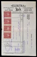 1906-1929 6 db különféle számla, okmánybélyegekkel, nagyrészt díszes fejléccel