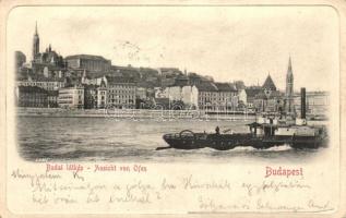 Salzach gőzhajó Budapestnél / Hungarian steamship on the River Danube