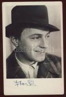 Jávor Pál színész aláírt fotólapja