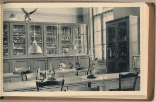 Budapest V. Az Angolkisasszonyok Sancta Maria Nevelőintézete, képeslap füzet 20 db lappal, belsők, j...