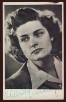 Karády Katalin színésznő dedikált fotólapja