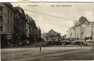 Temesvár, Timisoara; Bulevard Rege Ferdinand, sugárút / boulevard, Weinrich photo