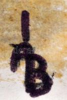 ÁB jelzéssel: Miki egér húsvéti üdvözlete, vegyes technika, papír, 20,5×30 cm