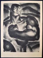 Ruzicskay György (1896-1993): Illusztráció a Szerelemkeresőből, algrafia, papír, jelzett az algrafián, 24,5×18,5 cm