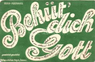 1899 Behüt dich Gott!, Vexor-Postkarte, Verlag Julius Heyn / Greting postcard (EM)