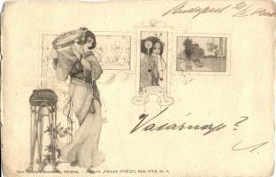 Theo. Stroefer's Kunstverlag, Nürnberg, Postkarte Pallas Athene Serie XXV. B. Nr. 4. (EK)