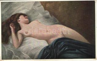 15 db RÉGI erotikus művészlap, vegyes minőségben / 15 pre-1945 erotic art postcard, mixed quality