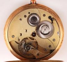 Arany (Au) 18 K másodpermutatós zsebóra, Glashutte szerkezettel, jelzett, sorszámozott (70003), szám...