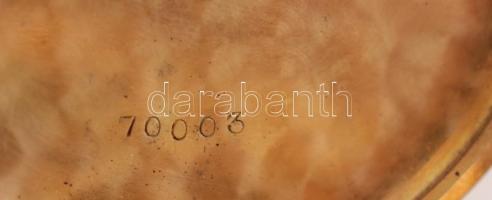 Arany (Au) 18 K másodpermutatós zsebóra, Glashutte szerkezettel, jelzett, sorszámozott (70003), szám...