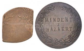 1915. "Mindent a hazáért" bronzozott fém emlékérem (8,16g/28mm) + 1898. "Ferenc Józse...