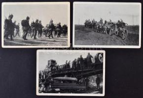 1934 Der Weltkrieg 1914-1918, Immalin-Werke német nyelvű fényképes kártyák, különböző sorozatokból (Serie 4/7., Serie 14/4., Serie 16/5.), 6×9 cm