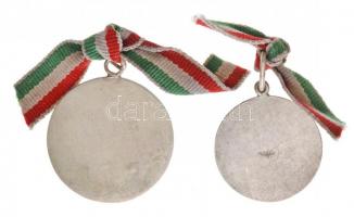 DN 2db klf jelzetlen Ag érem erdélyi és brassói címerrel, szalaggal (~7,7g/28mm,~4,2g/23mm) T:2 /
H...